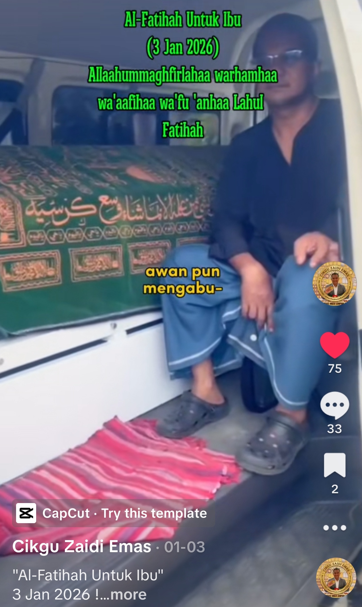 Ibu Meninggal Dunia 2026 Alfatihah
