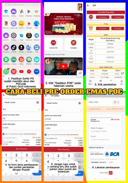 Cara Beli Pre Order Emas POE Public Gold