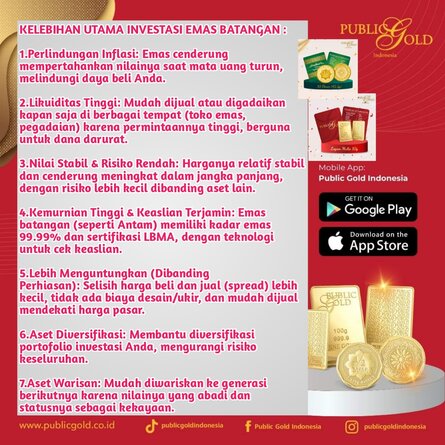 Kelebihan Emas Batangan