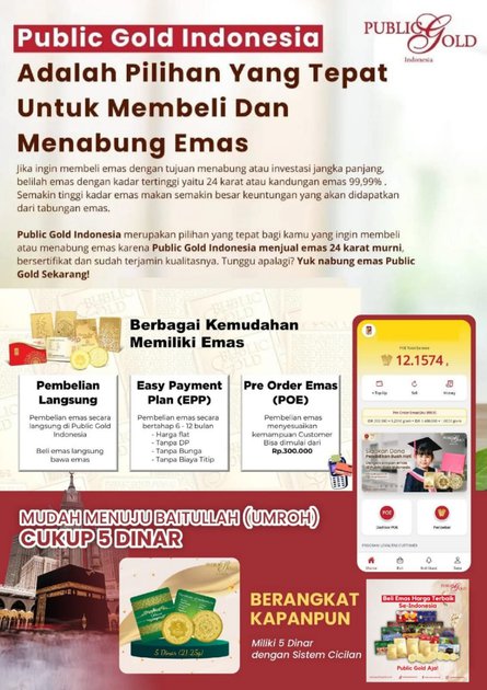 Opsi Investasi Emas Public Gold Indonesia