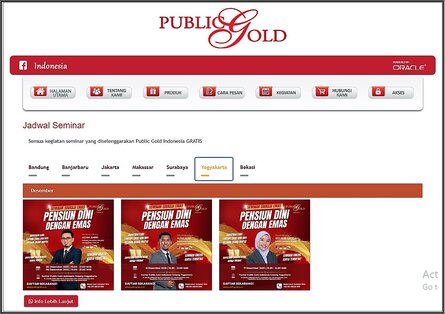 Seminar Gratis Cabang Public Gold Indonesia